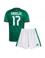 Mexiko Orbelin Pineda #17 Domácí dres pro děti MS 2026 Krátký Rukáv (+ trenýrky)